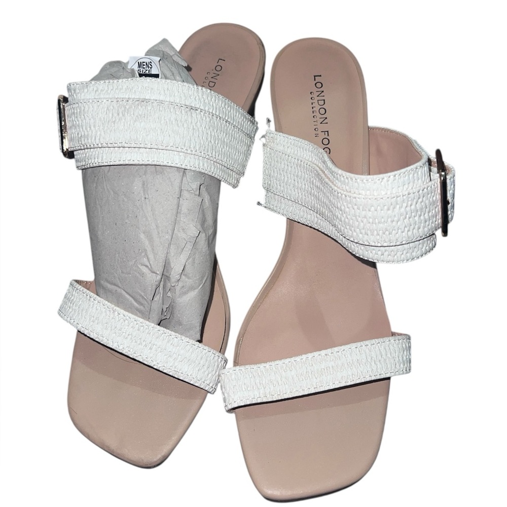 London Fog Women's Cream Sandals
